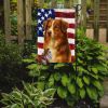 Red Australian Shepherd American Flag Garden Flag Mailbox Flag Decorative Yard Flag Banner Outside Patio Artwork Yard Flower Beds, Garden Size