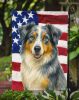 Blue Merle Australian Shepherd American Flag Garden Flag Mailbox Flag Decorative Yard Flag Banner Outside Patio Artwork Yard Flower Beds, Garden Size