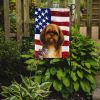 Brindle Shih Tzu American Flag Garden Flag Mailbox Flag Decorative Yard Flag Banner Outside Patio Artwork Yard Flower Beds, Garden Size, Multicolor