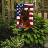 Black and Red German Shepherd American Flag Garden Flag Mailbox Flag Decorative Yard Flag Banner Outside Patio Artwork Yard Flower Beds, Garden Size