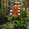 Blue and Tan Longhaired Yorkshire Terrier American Flag Garden Flag Mailbox Flag Decorative Yard Flag Banner Outside Patio Artwork Yard Flower Beds