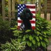 Black Standard Poodle American Flag Garden Flag Mailbox Flag Decorative Yard Flag Banner Outside Patio Artwork Yard Flower Beds, Garden Size