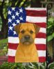 Red Border Terrier American Flag Garden Flag Mailbox Flag Decorative Yard Flag Banner Outside Patio Artwork Yard Flower Beds, Garden Size, Multicolor