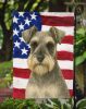 Schnauzer American Flag Garden Flag Mailbox Flag Decorative Yard Flag Banner Outside Patio Artwork Yard Flower Beds, Garden Size, Multicolor