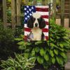 Parti Miniature Poodle American Flag Garden Flag Mailbox Flag Decorative Yard Flag Banner Outside Patio Artwork Yard Flower Beds, Garden Size