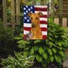 Fawn Greyhound American Flag Garden Flag Mailbox Flag Decorative Yard Flag Banner Outside Patio Artwork Yard Flower Beds, Garden Size, Multicolor