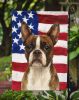 Brindle and White Boston Terrier American Flag Garden Flag Mailbox Flag Decorative Yard Flag Banner Outside Patio Artwork Yard Flower Beds