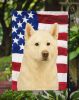 White Akita American Flag Garden Flag Mailbox Flag Decorative Yard Flag Banner Outside Patio Artwork Yard Flower Beds, Garden Size, Multicolor