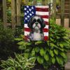 Black and White Shih Tzu American Flag Garden Flag Mailbox Flag Decorative Yard Flag Banner Outside Patio Artwork Yard Flower Beds, Garden Size