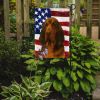 Liver and Tan Bloodhound American Flag Garden Flag Mailbox Flag Decorative Yard Flag Banner Outside Patio Artwork Yard Flower Beds, Garden Size