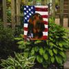 Black and Tan Bloodhound American Flag Garden Flag Mailbox Flag Decorative Yard Flag Banner Outside Patio Artwork Yard Flower Beds, Garden Size
