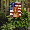 Red and White Bull Terrier American Flag Garden Flag Mailbox Flag Decorative Yard Flag Banner Outside Patio Artwork Yard Flower Beds, Garden Size