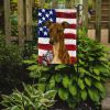 Brindle Whippet American Flag Garden Flag Mailbox Flag Decorative Yard Flag Banner Outside Patio Artwork Yard Flower Beds, Garden Size, Multicolor