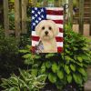 White Havanese American Flag Garden Flag Mailbox Flag Decorative Yard Flag Banner Outside Patio Artwork Yard Flower Beds, Garden Size, Multicolor