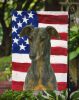 Blue Brindle Greyhound American Flag Garden Flag Mailbox Flag Decorative Yard Flag Banner Outside Patio Artwork Yard Flower Beds, Garden Size