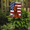 Red Doberman Pinscher American Flag Garden Flag Mailbox Flag Decorative Yard Flag Banner Outside Patio Artwork Yard Flower Beds, Garden Size