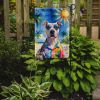 Pit Bull Terrier Summer Beach Time Garden Flag Mailbox Flag Decorative Yard Flag Banner Outside Patio Artwork Yard Flower Beds, Garden Size