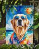 Golden Retriever Summer Beach Time Garden Flag Mailbox Flag Decorative Yard Flag Banner Outside Patio Artwork Yard Flower Beds, Garden Size