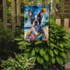 Boston Terrier Summer Beach Time Garden Flag Mailbox Flag Decorative Yard Flag Banner Outside Patio Artwork Yard Flower Beds, Garden Size, Multicolor