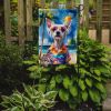 Chinese Crested Summer Beach Time Garden Flag Mailbox Flag Decorative Yard Flag Banner Outside Patio Artwork Yard Flower Beds, Garden Size, Multicolor