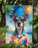 Miniature Pinscher Summer Beach Time Garden Flag Mailbox Flag Decorative Yard Flag Banner Outside Patio Artwork Yard Flower Beds, Garden Size