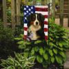 Black Tri American Shepherd American Flag Garden Flag Mailbox Flag Decorative Yard Flag Banner Outside Patio Artwork Yard Flower Beds, Garden Size