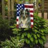 Blue Merle Collie American Flag Garden Flag Mailbox Flag Decorative Yard Flag Banner Outside Patio Artwork Yard Flower Beds, Garden Size, Multicolor