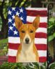 Red and White Rat Terrier American Flag Garden Flag Mailbox Flag Decorative Yard Flag Banner Outside Patio Artwork Yard Flower Beds, Garden Size