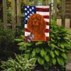 Ruby Cavalier Spaniel American Flag Garden Flag Mailbox Flag Decorative Yard Flag Banner Outside Patio Artwork Yard Flower Beds, Garden Size