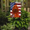 Red Bloodhound American Flag Garden Flag Mailbox Flag Decorative Yard Flag Banner Outside Patio Artwork Yard Flower Beds, Garden Size, Multicolor