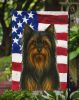 Black and Tan Longhaired Yorkshire Terrier American Flag Garden Flag Mailbox Flag Decorative Yard Flag Banner Outside Patio Artwork Yard Flower Beds