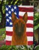 Mahogany Belgian Malinois American Flag Garden Flag Mailbox Flag Decorative Yard Flag Banner Outside Patio Artwork Yard Flower Beds, Garden Size