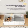 PawHut Whelping Box for Dogs and Puppies, Dog Whelping Box with Washable Waterproof Pee Pad & Adjustable Door for Medium and small Dogs, White