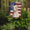 White Greyhound American Flag Garden Flag Mailbox Flag Decorative Yard Flag Banner Outside Patio Artwork Yard Flower Beds, Garden Size, Multicolor