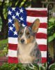 Blue Merle Cardigan Welsh Corgi American Flag Garden Flag Mailbox Flag Decorative Yard Flag Banner Outside Patio Artwork Yard Flower Beds, Garden Size