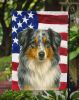Blue Merle American Shepherd American Flag Garden Flag Mailbox Flag Decorative Yard Flag Banner Outside Patio Artwork Yard Flower Beds, Garden Size