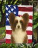 Chocolate and White Powderpuff Chinese Crested American Flag Garden Flag Mailbox Flag Decorative Yard Flag Banner Outside Patio Artwork Yard Flower Be
