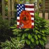 Red Chow Chow American Flag Garden Flag Mailbox Flag Decorative Yard Flag Banner Outside Patio Artwork Yard Flower Beds, Garden Size, Multicolor