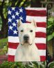 Dogo Argentino American Flag Garden Flag Mailbox Flag Decorative Yard Flag Banner Outside Patio Artwork Yard Flower Beds, Garden Size, Multicolor