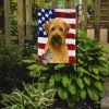 Soft Coated Wheaten Terrier American Flag Garden Flag Mailbox Flag Decorative Yard Flag Banner Outside Patio Artwork Yard Flower Beds, Garden Size