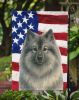 Keeshond American Flag Garden Flag Mailbox Flag Decorative Yard Flag Banner Outside Patio Artwork Yard Flower Beds, Garden Size, Multicolor