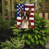 Brindle and White Boston Terrier American Flag Garden Flag Mailbox Flag Decorative Yard Flag Banner Outside Patio Artwork Yard Flower Beds