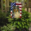 Blue Merle Sheltie American Flag Garden Flag Mailbox Flag Decorative Yard Flag Banner Outside Patio Artwork Yard Flower Beds, Garden Size, Multicolor