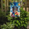 Bernese Mountain Dog Summer Beach Time Garden Flag Mailbox Flag Decorative Yard Flag Banner Outside Patio Artwork Yard Flower Beds, Garden Size