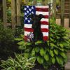 Black Whippet American Flag Garden Flag Mailbox Flag Decorative Yard Flag Banner Outside Patio Artwork Yard Flower Beds, Garden Size, Multicolor