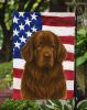 Brown Newfoundland American Flag Garden Flag Mailbox Flag Decorative Yard Flag Banner Outside Patio Artwork Yard Flower Beds, Garden Size, Multicolor