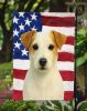 White Jack Russell Terrier American Flag Garden Flag Mailbox Flag Decorative Yard Flag Banner Outside Patio Artwork Yard Flower Beds, Garden Size