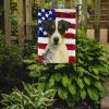 White and Black Jack Russell Terrier American Flag Garden Flag Mailbox Flag Decorative Yard Flag Banner Outside Patio Artwork Yard Flower Beds