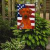Red Rhodesian Ridgeback American Flag Garden Flag Mailbox Flag Decorative Yard Flag Banner Outside Patio Artwork Yard Flower Beds, Garden Size