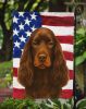 Chocolate Cocker Spaniel American Flag Garden Flag Mailbox Flag Decorative Yard Flag Banner Outside Patio Artwork Yard Flower Beds, Garden Size